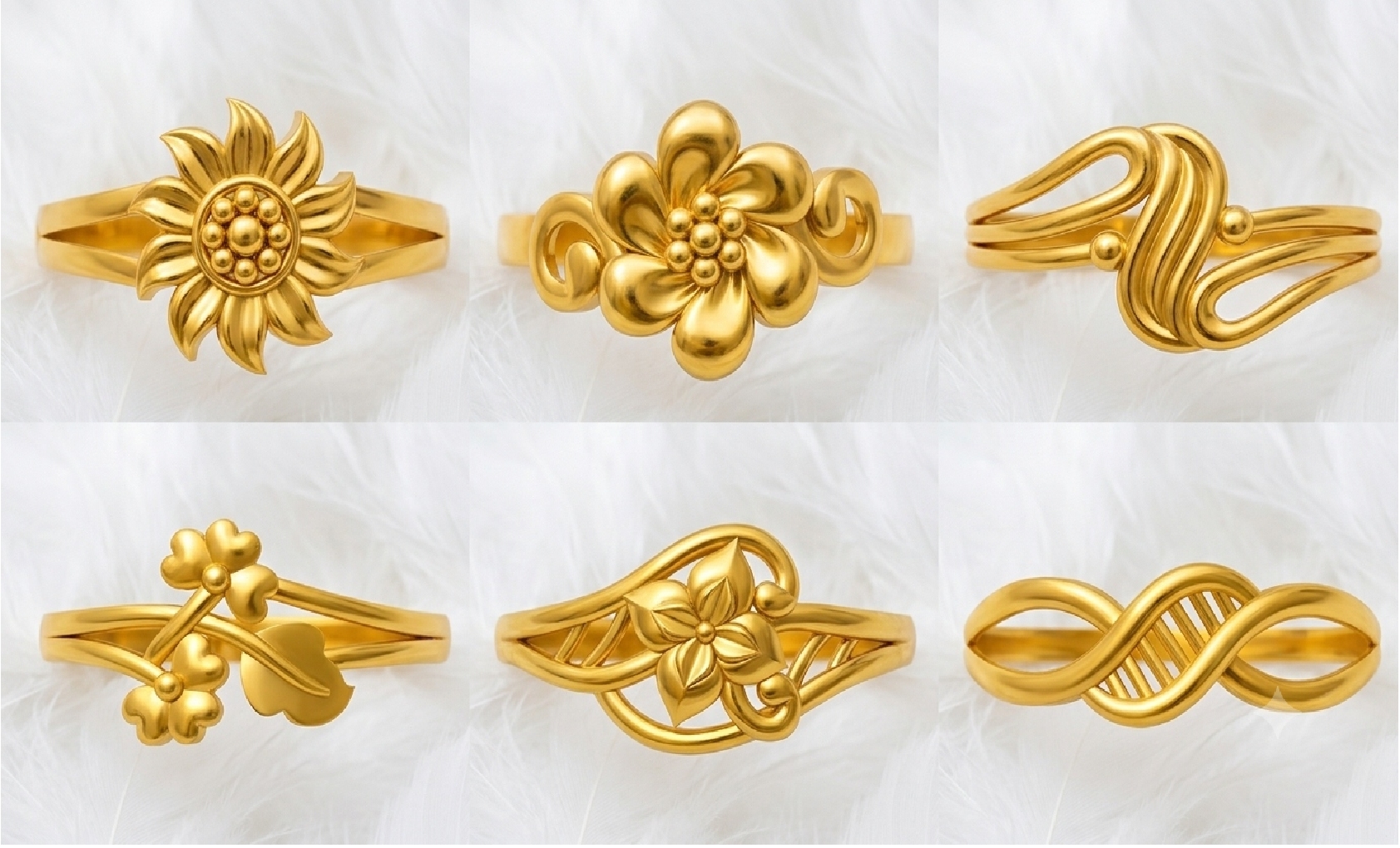 Ladies Paper Casting Rings LR Lot -1 — view 2