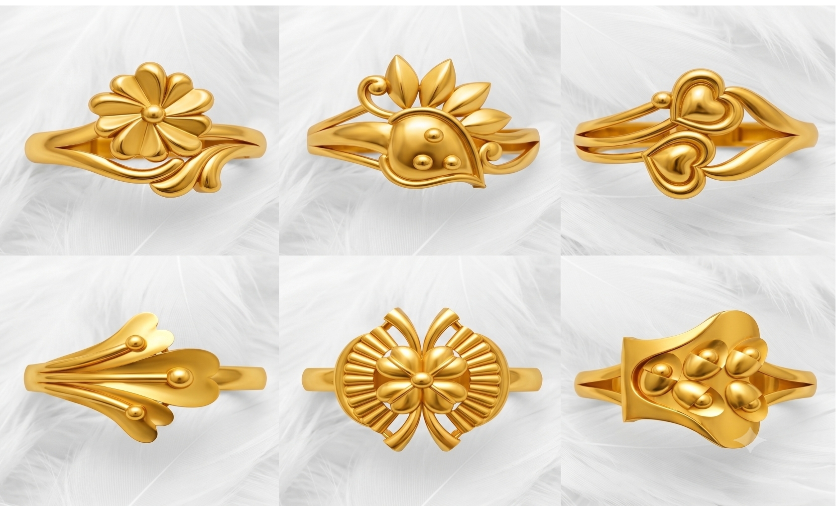 Ladies Paper Casting Rings LR Lot -2 — view 7