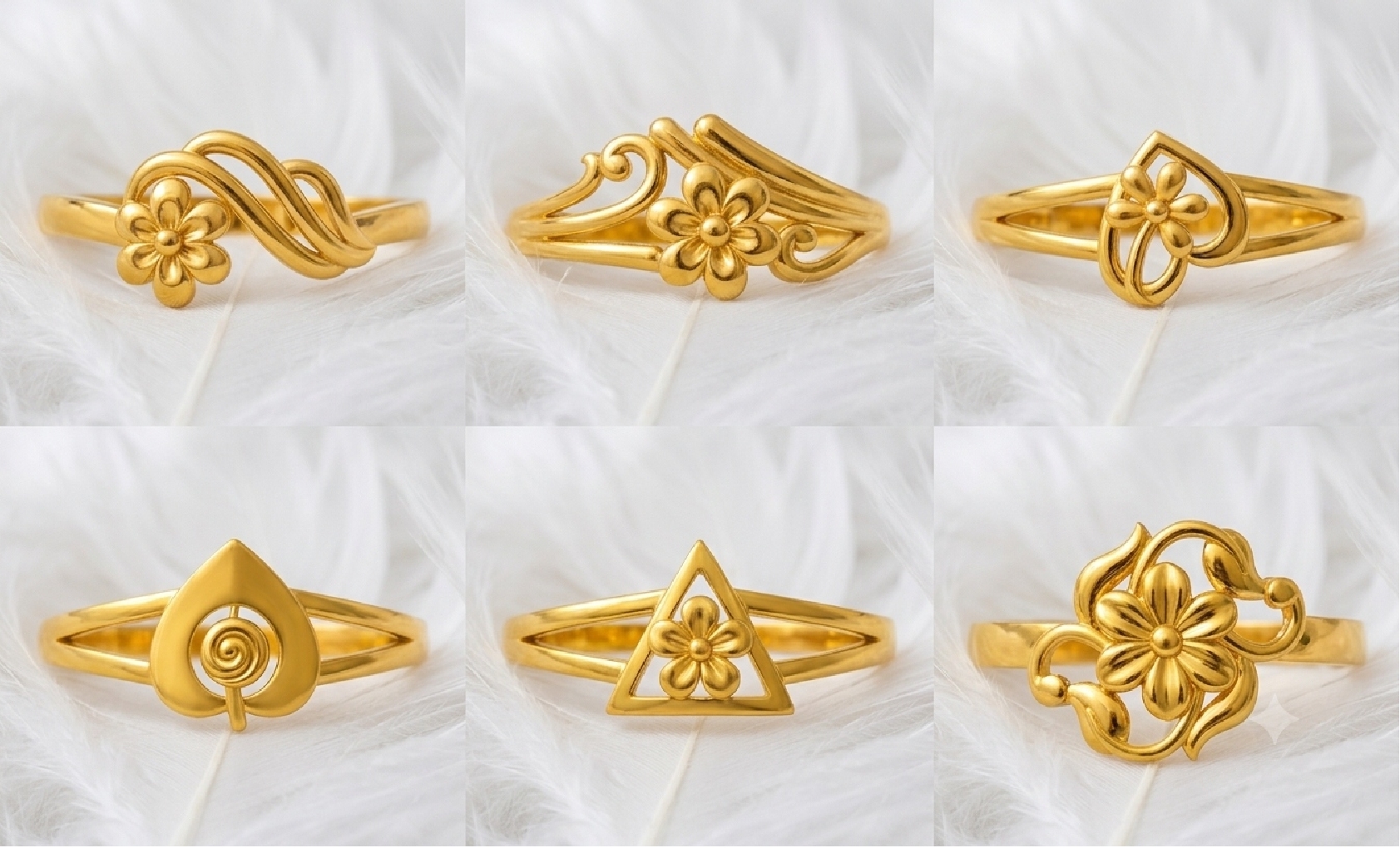 Ladies Paper Casting Rings LR Lot -3 — view 2
