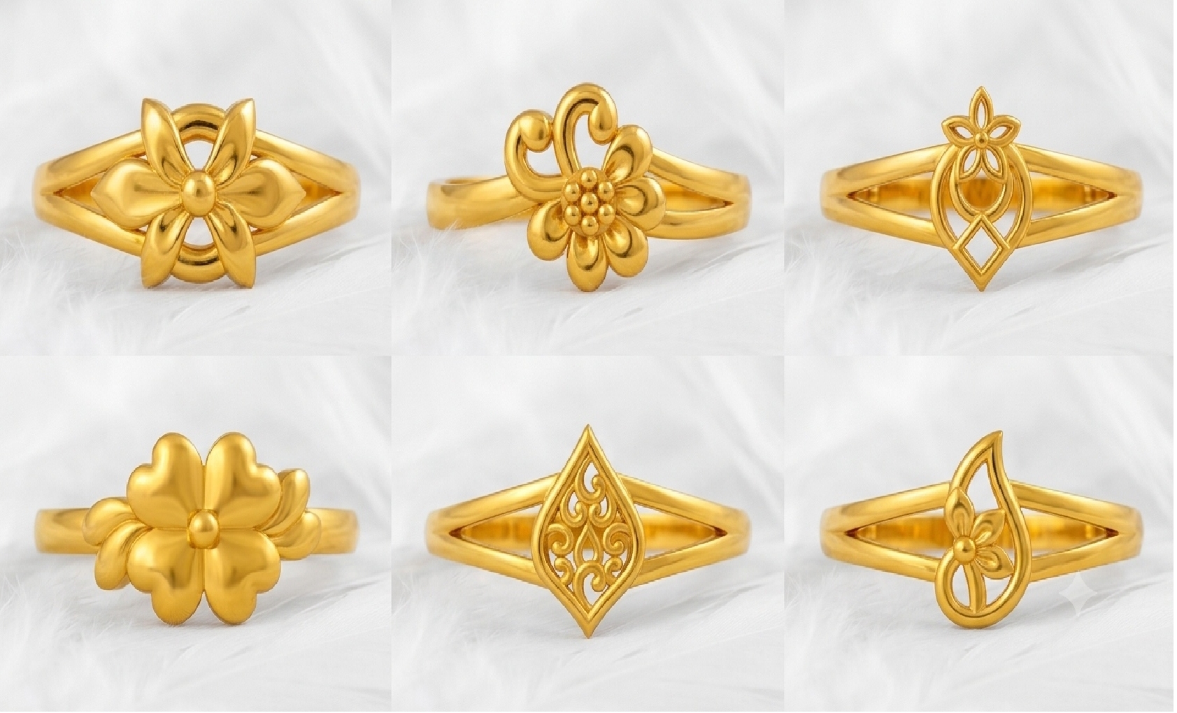 Ladies Paper Casting Rings LR Lot -3 — view 3