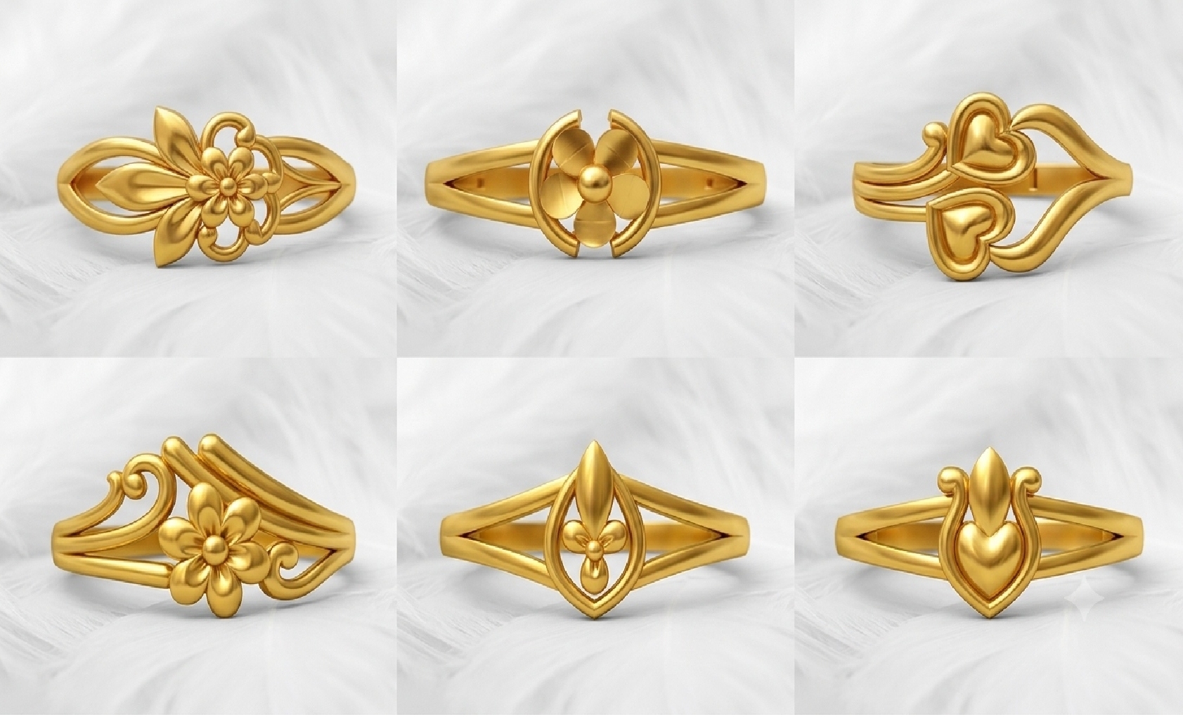 Ladies Paper Casting Rings LR Lot -3 — view 5