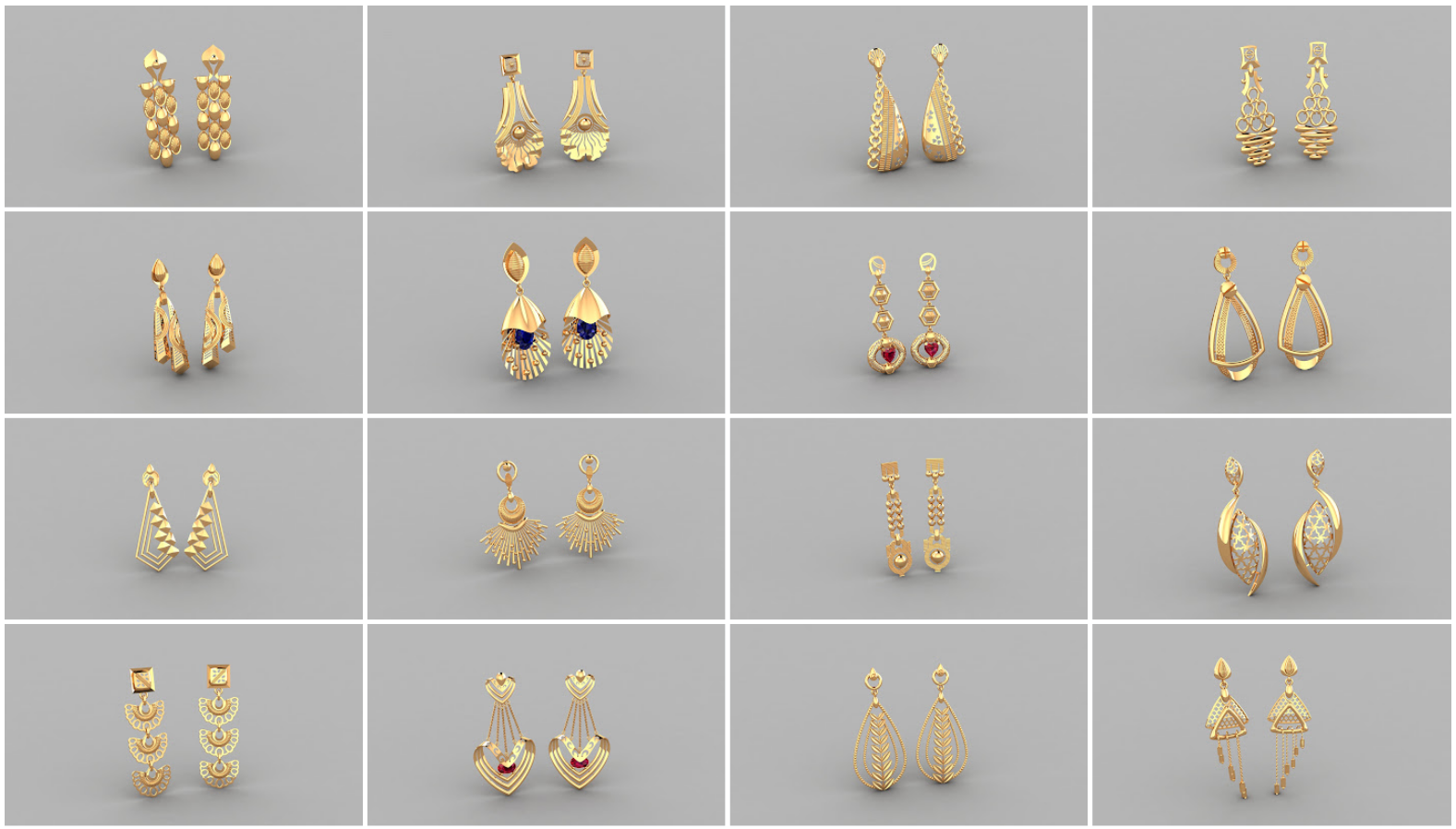 40 Plain Long Earing 3DM Files Lot Available