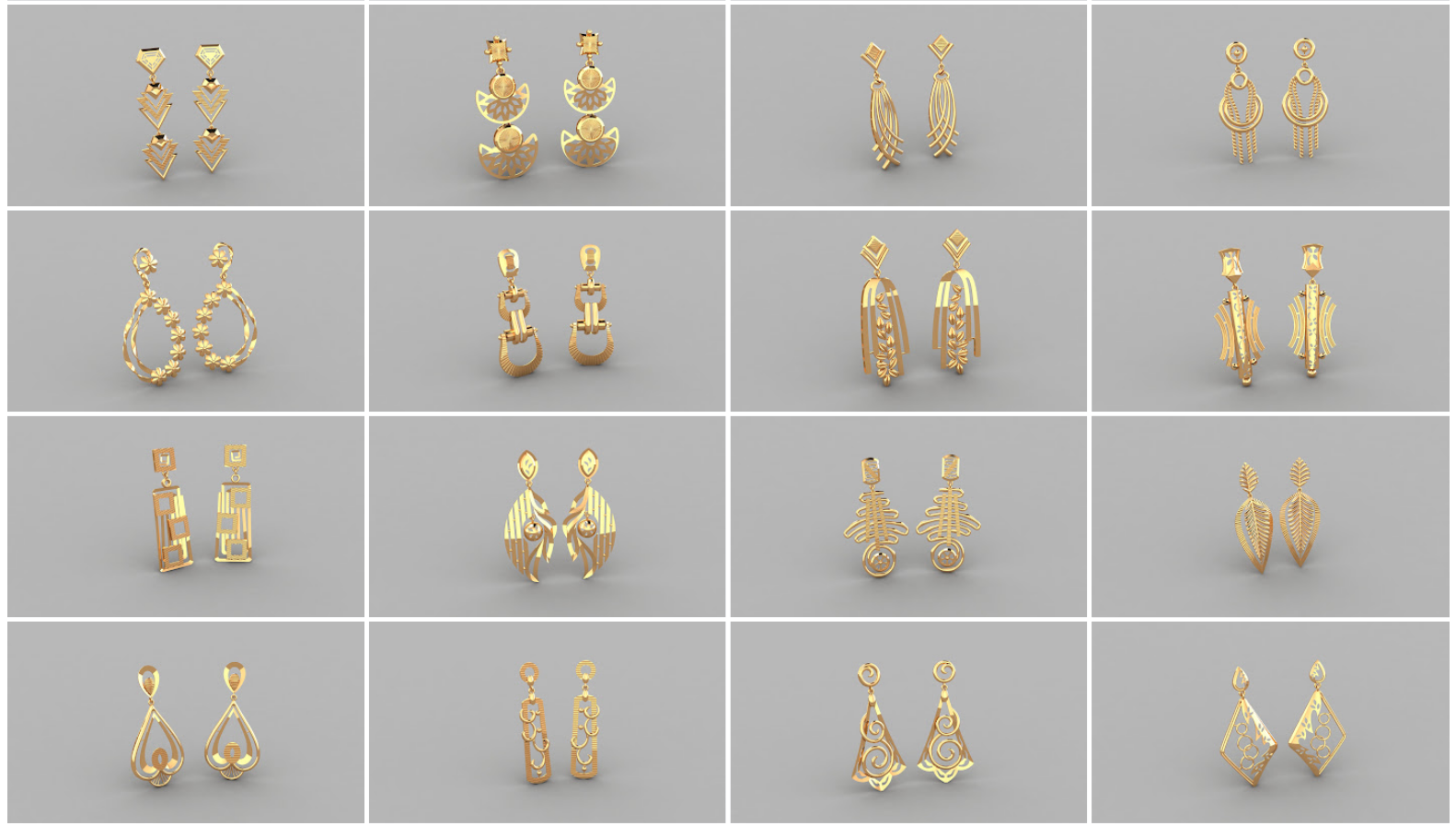 40 Plain Long Earing 3DM Files Lot Available — view 11