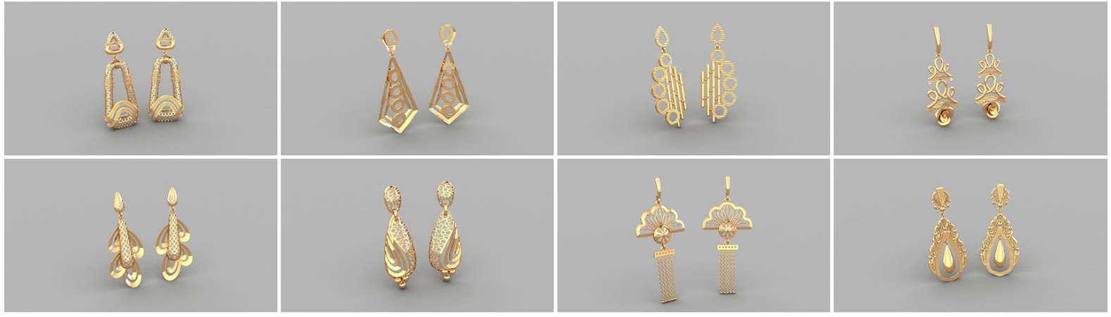 40 Plain Long Earing 3DM Files Lot Available — view 12
