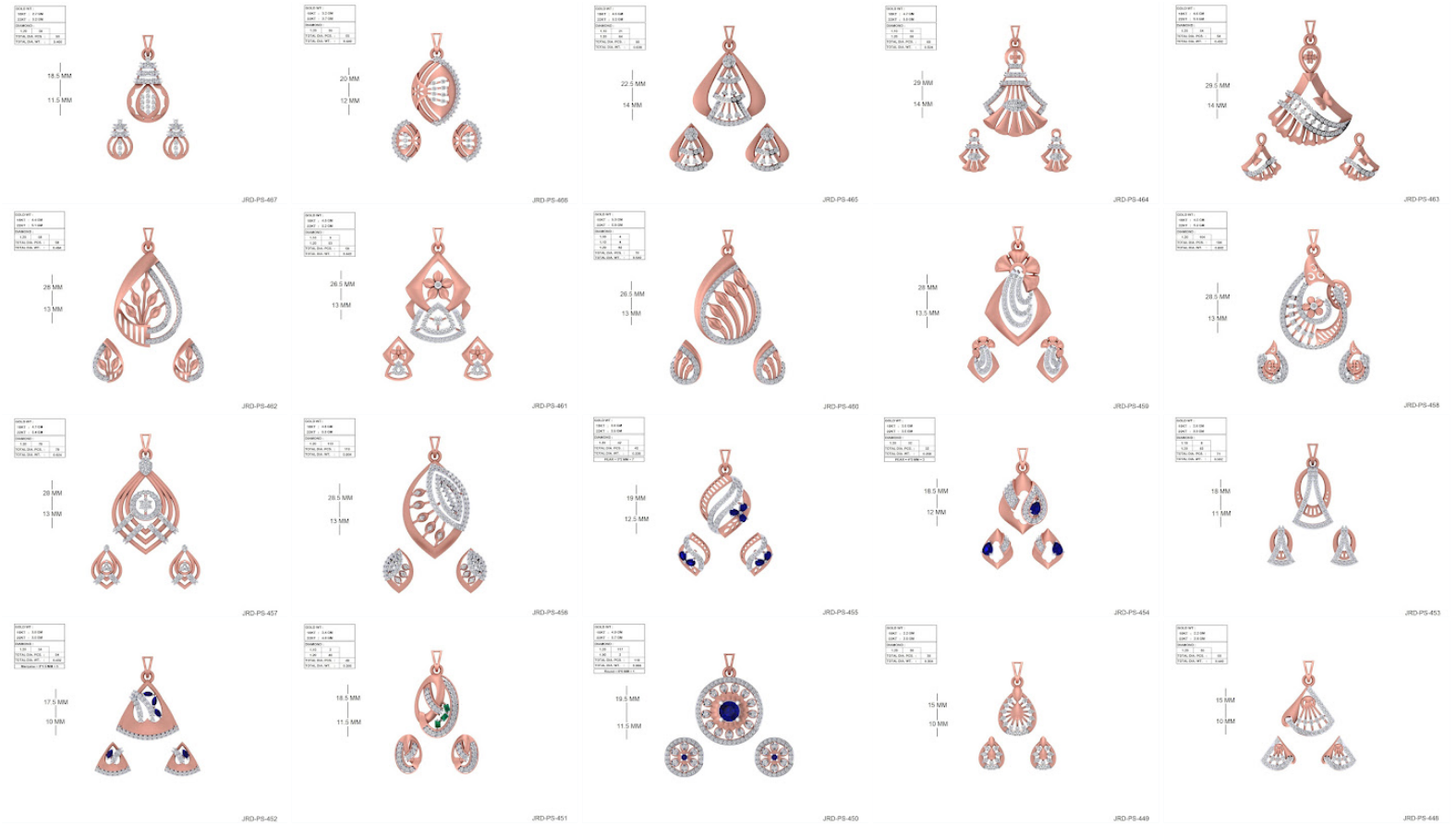 80 Pendant Set STL Files Lot Available