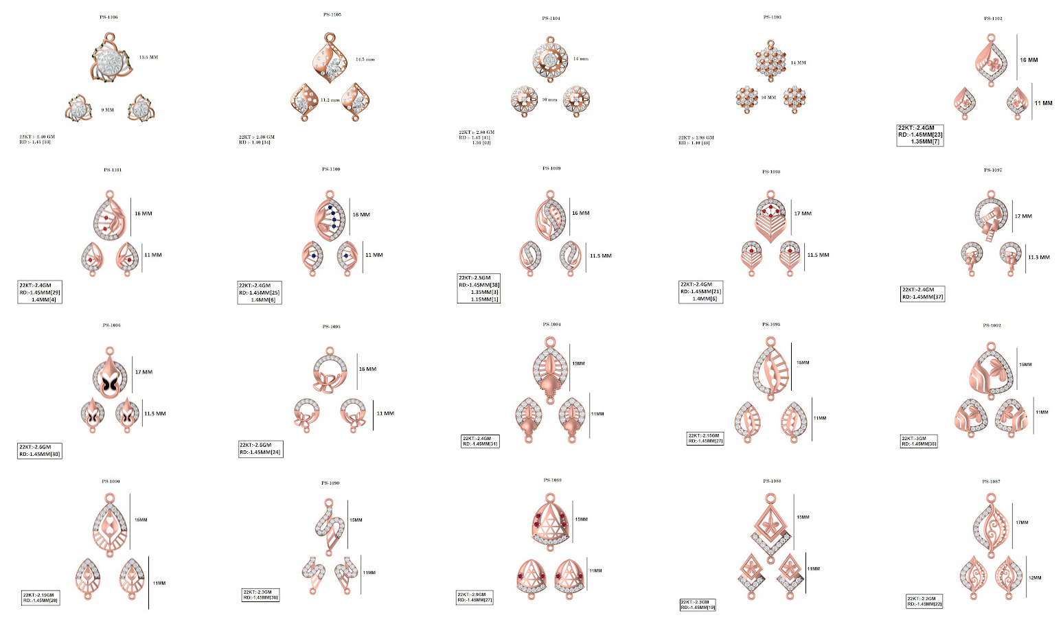 100 Pendant Set 3DM STL Files Lot Available
